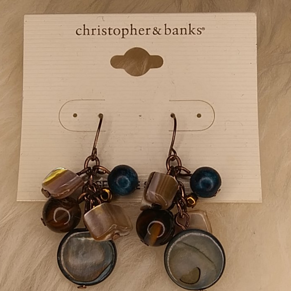 Christopher & Banks genuine shell earrings